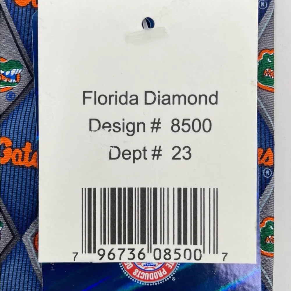 Florida‎ Gators Silk Tie University Florida Diamond Blue Gray Orange Larson NWT